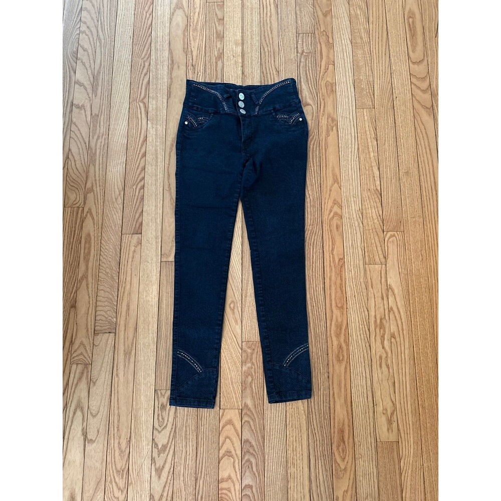 Jeans lifting shapeware Colombian Spanish denim bedazzled dance casual vintage
